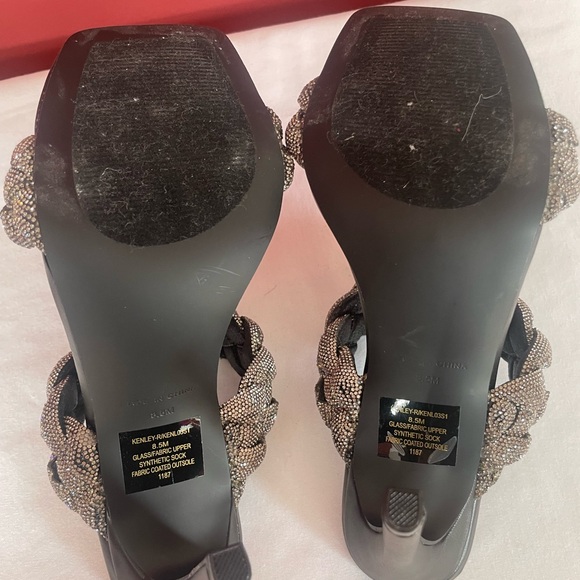 Steve Madden Kenley-R Rhinestone Braided Stiletto Sandals size 8.5 - Picture 4 of 4